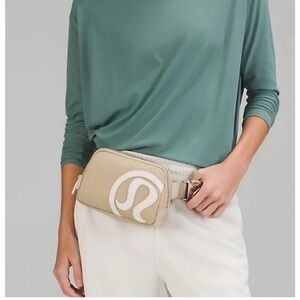 Lululemon EVERYWHERE BELT BAG 1L Trench White Opal LARGE LOGO Fanny Pack